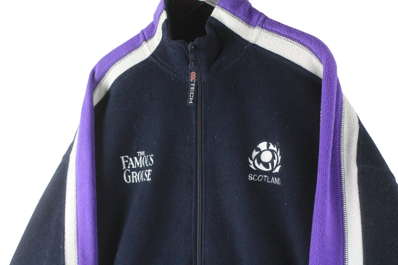 Vintage Scotland National Team Canterbury Rugby Fleece Full Zip XLarge