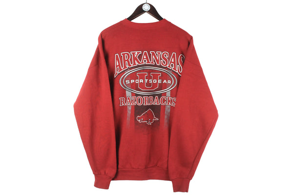 Vintage Razorbacks University of Arkansas Sweatshirt XLarge made in USA sport team 90s retro jumper crewneck