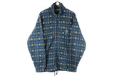 Vintage Salewa Fleece Full Zip XLarge abstract pattern 90s retro ski sweater outdoor warm winter cozy jumper