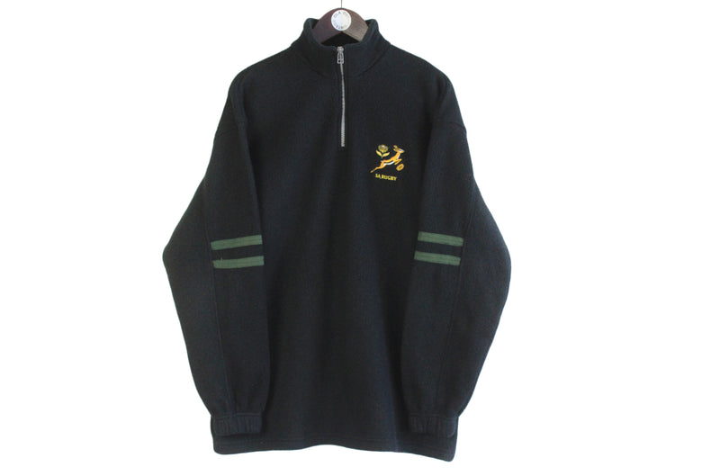 Vintage South Africa Rugby Fleece 1/4 Zip Large