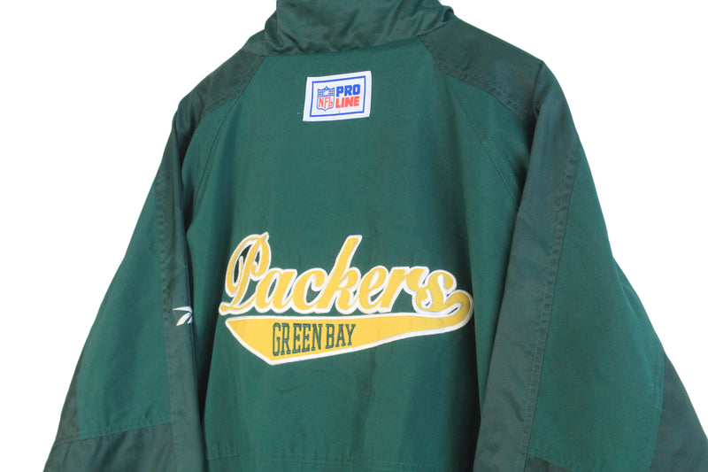 Vintage Green Bay Packers Reebok Track Jacket XLarge / XXLarge