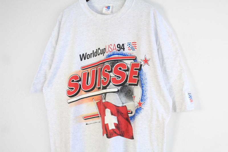 Vintage World Cup USA 1994 Swiss Team T-Shirt XLarge