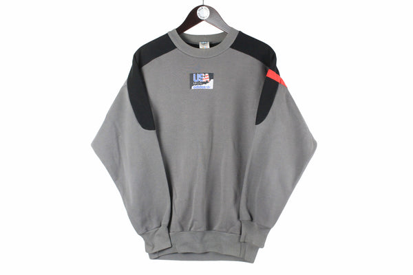 Vintage Adidas USA Sweatshirt Small team small front logo crewneck sport style jumper  90s