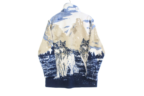 Vintage Wolf Fleece Full Zip Women's Medium