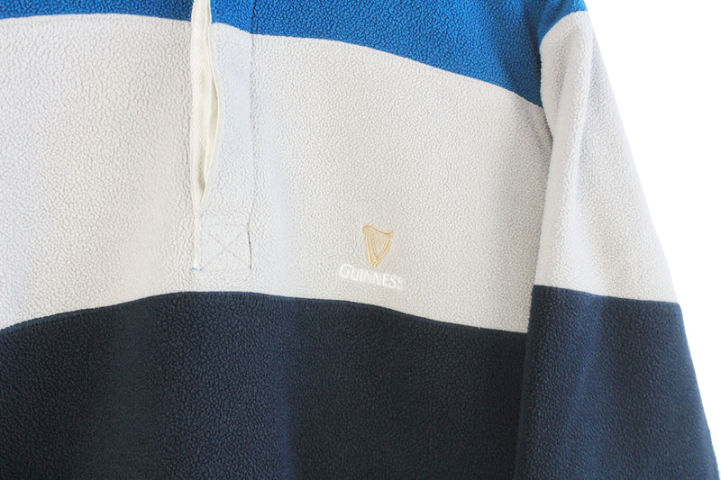 Vintage Guinness Fleece Rugby Shirt Medium