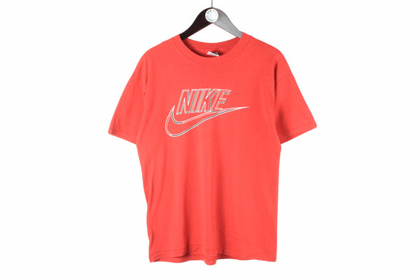 Vintage Nike T-Shirt Medium big logo swoosh 90s retro made in USA sport style cotton shirt