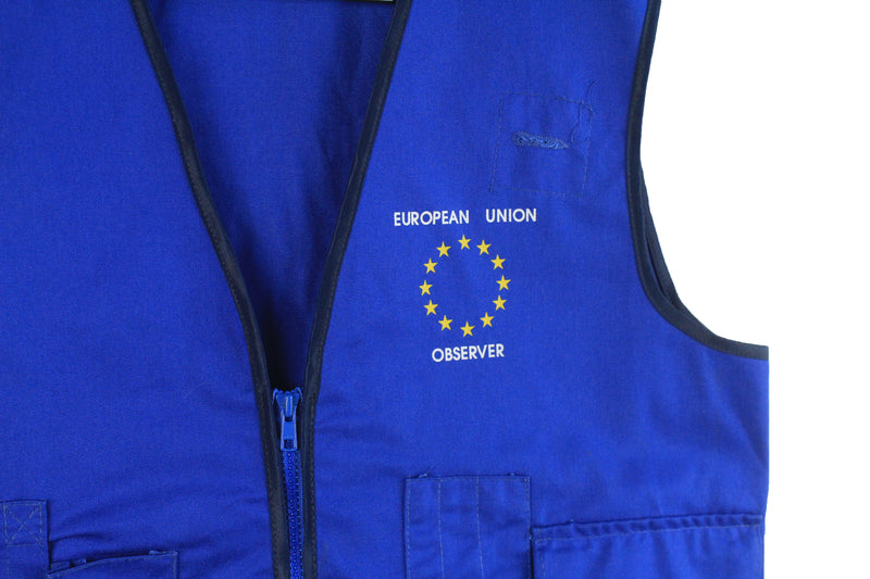 Vintage European Union Observer Vest Medium