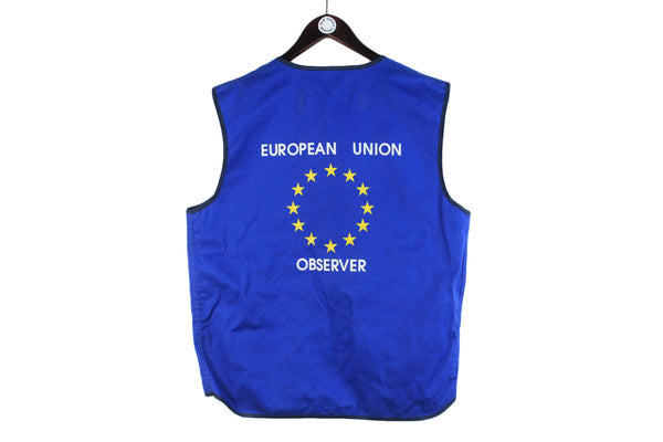 Vintage European Union Observer Vest Medium