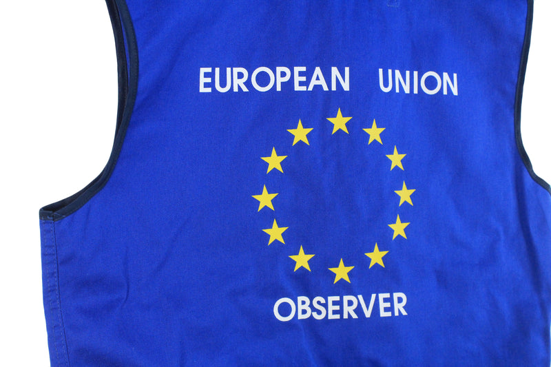 Vintage European Union Observer Vest Medium