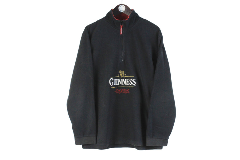 Vintage Guinness Fleece Half Zip Large