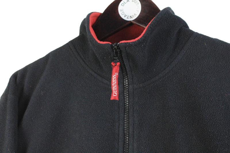 Vintage Guinness Fleece Half Zip Large