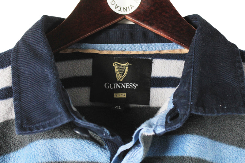 Vintage Guinness Fleece Rugby Shirt XLarge