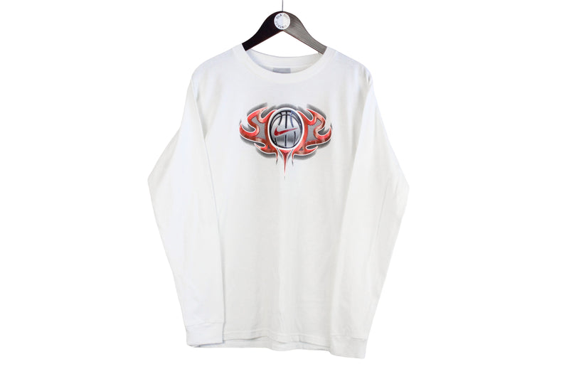Vintage Nike Sonic Hoops Long Sleeve T-Shirt Medium