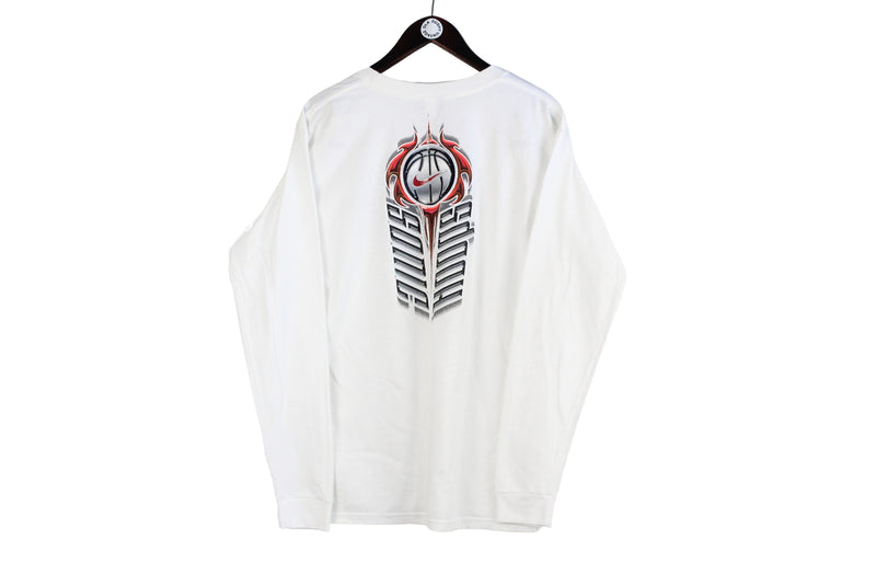 Vintage Nike Sonic Hoops Long Sleeve T-Shirt Medium