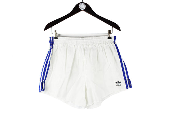 Vintage Adidas Shorts Large white 80s 90s retro sport style classic 3 stripes shorts