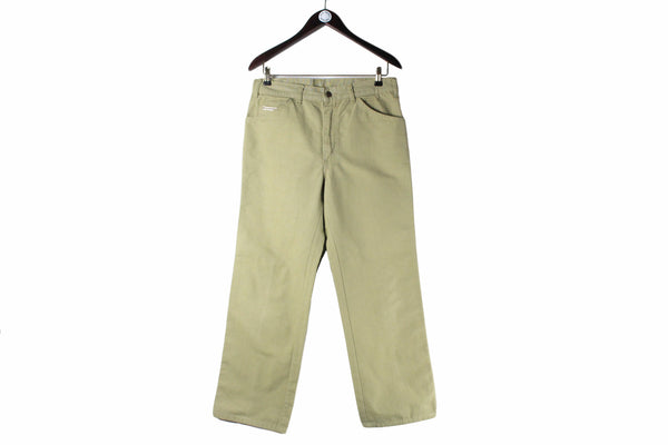 Vintage Levi's Pants W 34 L 30 gray beige 80s retro sport style USA streetwear trousers  work wear