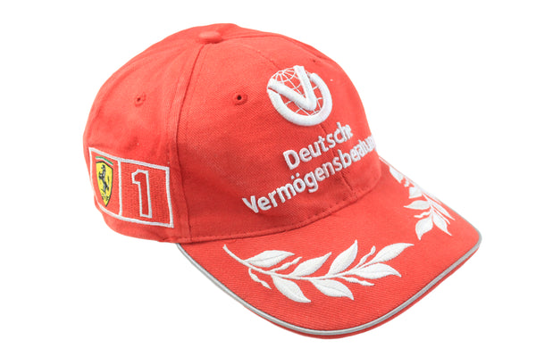 Vintage Ferrari Cap 90s retro Michael Schumacher Formula 1 team racing 90s F1 cap