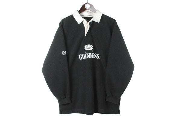 Vintage Guinness Fleece Rugby Shirt Large