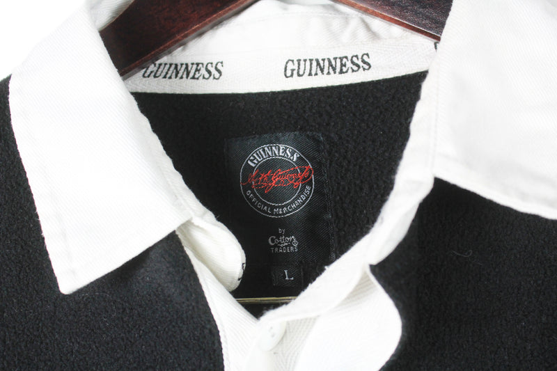 Vintage Guinness Fleece Rugby Shirt Large