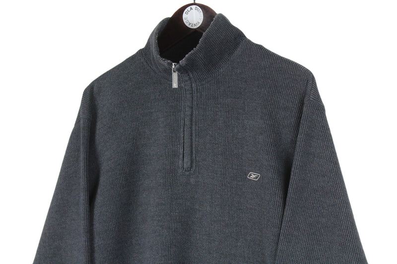 Vintage Reebok Sweatshirt 1/4 Zip Medium