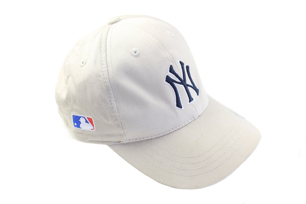 Vintage New York Yankees Cap MLB gray big logo baseball 90s hat