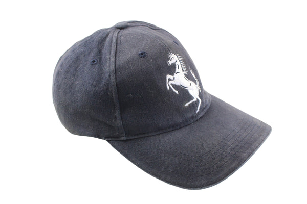 Vintage Ferrari Cap Michael Schumacher 90s retro sport style navy blue hat Formula 1 F1 team racing