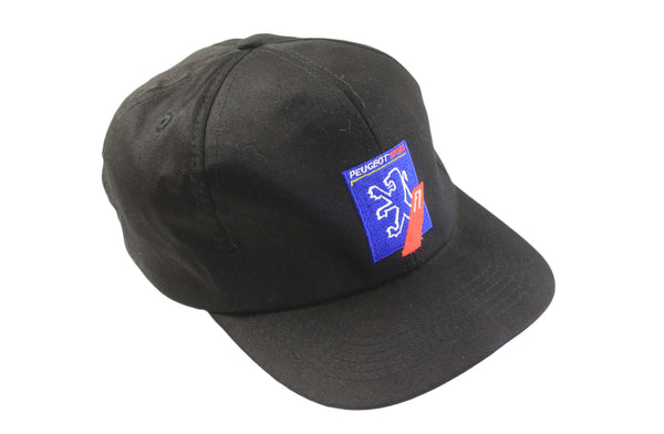 Vintage Peugeot Sport F1 Team Cap black big logo 90s retro Formula 1 racing hat