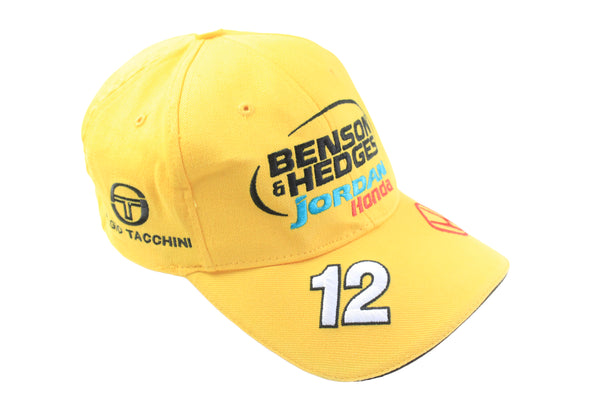 Vintage Jordan Honda Benson & Hedges F1 Team Jean Alesi Cap yellow Sergio tacchini 90s retro Formula 1 F1 sport racing hat