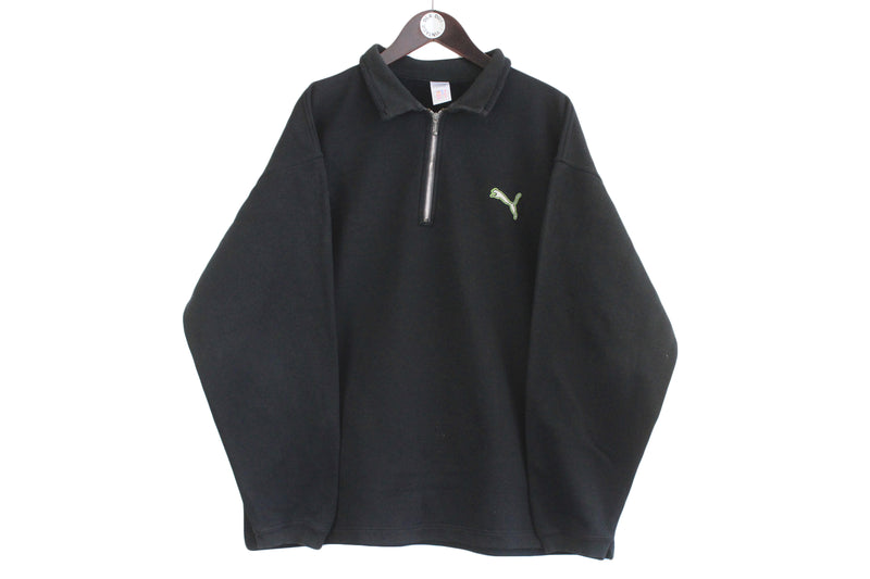 Vintage Puma Sweatshirt 1/4 Zip XLarge