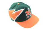 Vintage Miami Hurricanes Sebastian Ibis Cap green orange 90s retro sport style big logo hat  University College NFL hat