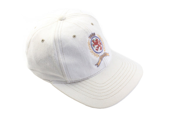Vintage Tommy Hilfiger Cap white 90s retro sport style big logo baseball hat 