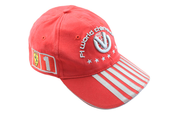 Vintage Ferrari Cap F1 World Cup 6 times Champions football Michael Schumacher hat