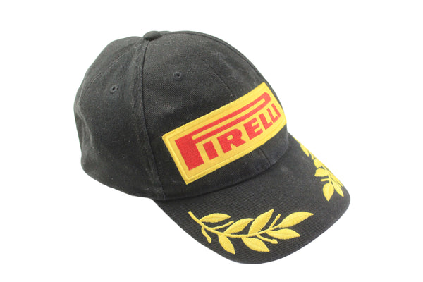 Vintage Pirelli Cap black big logo tires Formula 1 team F1 sport hat