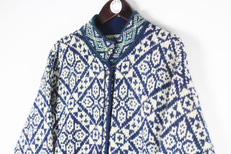 Vintage L.L.Bean Sweater Full Zip Women's Medium