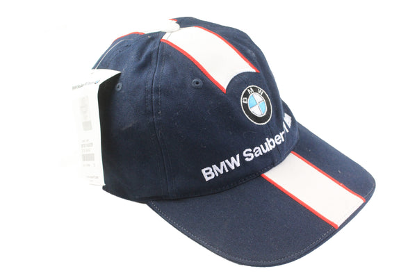 Vintage BMW Sauber F1 Team NWT Cap navy blue deadstock 90s authentic Formula 1 racing hat