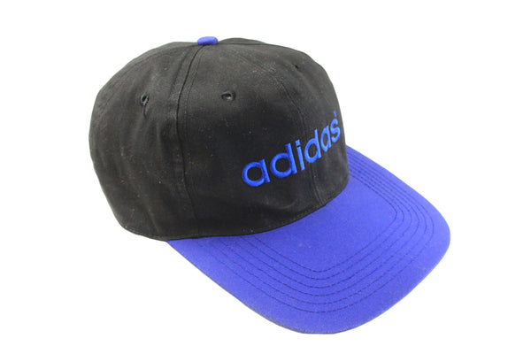 Vintage Adidas Cap black blue 90s retro  sport style hat