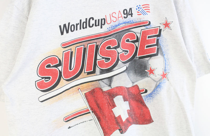 Vintage Suisse Team 1994 World Cup USA T-Shirt Large