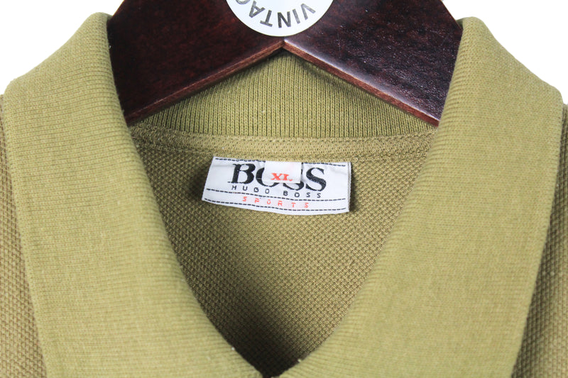 Vintage Hugo Boss Long Sleeve Polo T-Shirt XLarge
