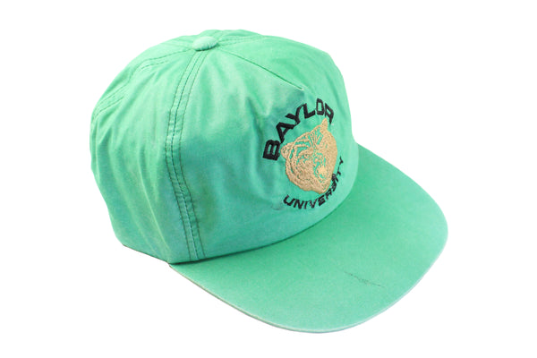 Vintage Baylor University Cap green big logo 90s retro USA college sport hat