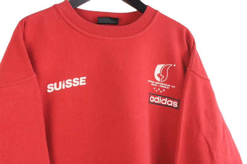 Vintage Swiss Team 1997 Adidas Sweatshirt XLarge