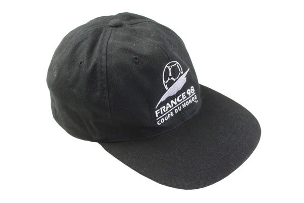 Vintage France 98 World Cup Adidas Cap black 1998 90s sport football hat