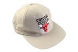 Vintage Chicago Bulls Cap NBA basketball 90s hat beige retro sport style