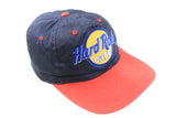 Vintage Hard Rock Cafe Cap navy blue red 90s retro sport style big logo hat