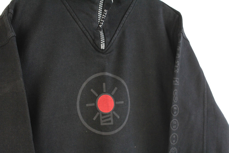 Vintage Bad+Mad Sweatshirt 1/4 Zip Medium