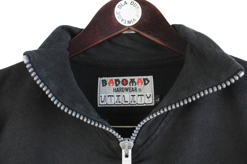 Vintage Bad+Mad Sweatshirt 1/4 Zip Medium