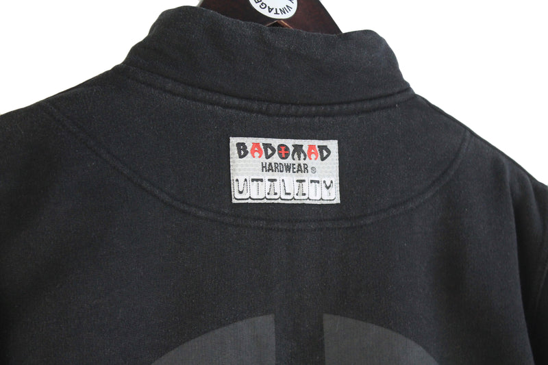 Vintage Bad+Mad Sweatshirt 1/4 Zip Medium