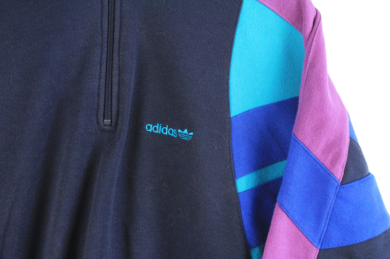 Vintage Adidas Sweatshirt 1/4 Zip Medium