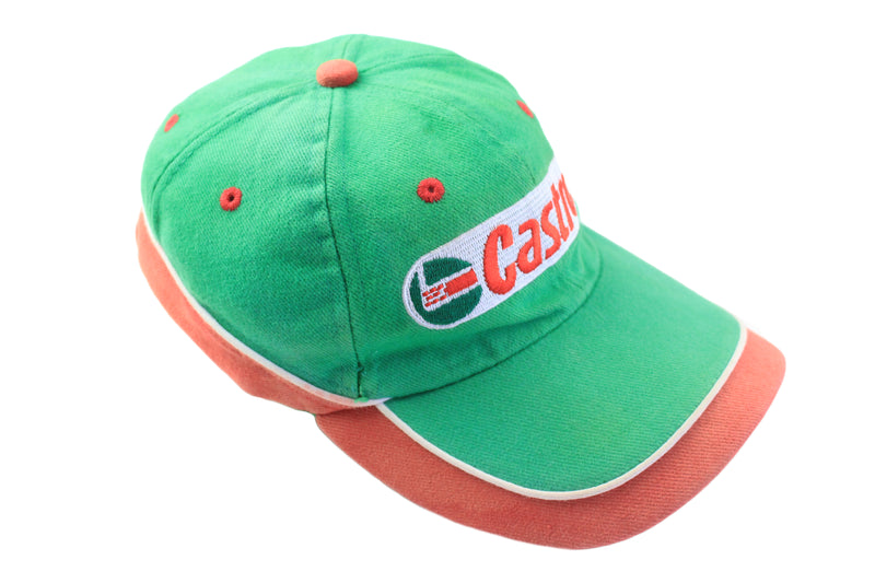 Vintage Castrol Cap green 90s retro sport style racing mechanic hat