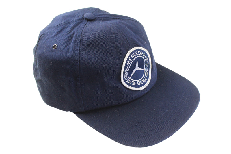 Vintage Mercedes-Benz Cap navy blue 90s retro classic racing Germany auto sport hat  Formula 1 