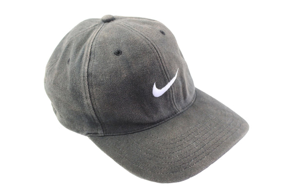 Vintage Nike Cap black big logo 90s retro sport style hat